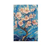 NUIHAGF Almond Blossoms in Spring Canvas Poster Wall Art Decor Print Picture Paintings for Living Room Bedroom Decoration 12x18inch(30x45cm)