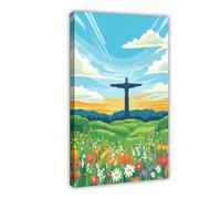 NUIHAGF Angel of The North Canvas Poster Bedroom Decor Landscape Office Room Decor Gift 12x18inch(30x45cm)