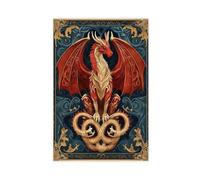 NUIHAGF Anglo-Saxon Illuminated Manuscript Canvas Poster Wall Art Decor Print Picture Paintings for Living Room Bedroom Decoration 12x18inch(30x45cm)