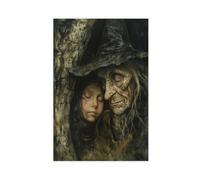 NUIHAGF Baba Yaga Fine Art Print - Enigmatic Sorceress Canvas Poster Wall Art Decor Print Picture Paintings for Living Room Bedroom Decoration 20x30inch(50x75cm)