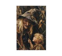 NUIHAGF Baba Yaga's Enchanted Forest Art Print Canvas Poster Bedroom Decor Landscape Office Room Decor Gift 24x36inch(60x90cm)