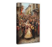 NUIHAGF Balkan Wedding Art Print Canvas Poster Bedroom Decor Landscape Office Room Decor Gift 08x12inch(20x30cm)