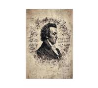 NUIHAGF Frédéric Chopin Portrait Print Canvas Poster Bedroom Decor Landscape Office Room Decor Gift 08x12inch(20x30cm)