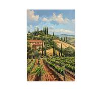 NUIHAGF French Vineyard Landscape Print Canvas Poster Wall Art Decor Print Picture Paintings for Living Room Bedroom Decoration 12x18inch(30x45cm)