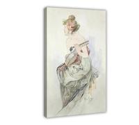 NUIHAGF From The Frontispiece Of Le Pater, Alphonse Mucha Canvas Poster Bedroom Decor Landscape Office Room Decor Gift 08x12inch(20x30cm)