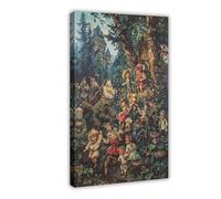 NUIHAGF German Folklore Painting Canvas Poster Wall Art Decor Print Picture Paintings for Living Room Bedroom Decoration 24x36inch(60x90cm)