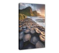 NUIHAGF Giant's Causeway Art Print Canvas Poster Wall Art Decor Print Picture Paintings for Living Room Bedroom Decoration 16x24inch(40x60cm)