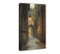 NUIHAGF Gothic Quarter Catalan Art Print Canvas Poster Wall Art Decor Print Picture Paintings for Living Room Bedroom Decoration 12x18inch(30x45cm)