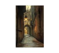 NUIHAGF Gothic Quarter Catalan Art Print Canvas Poster Wall Art Decor Print Picture Paintings for Living Room Bedroom Decoration 12x18inch(30x45cm)