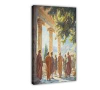 NUIHAGF Greek Philosophers Fresco Art Print Canvas Poster Bedroom Decor Landscape Office Room Decor Gift 20x30inch(50x75cm)
