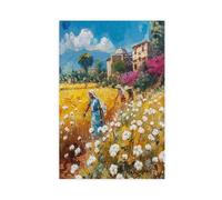 NUIHAGF Indian Cotton Farmers, Vibrant Village Painting Canvas Poster Wall Art Decor Print Picture Paintings for Living Room Bedroom Decoration 16x24inch(40x60cm)