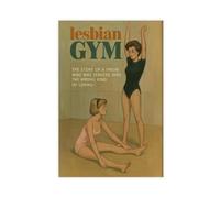 NUIHAGF Lesbian Gym - Vintage Pulp Queer Art with Satirical Erotic Aesthetic Canvas Poster Wall Art Decor Print Picture Paintings for Living Room Bedroom Decoration 12x18inch(30x45cm)