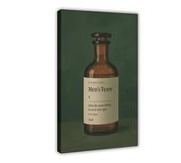 NUIHAGF Men’s Tears Bottle - Feminist Satirical Art Print, Dark Green Canvas Poster Wall Art Decor Print Picture Paintings for Living Room Bedroom Decoration 20x30inch(50x75cm)