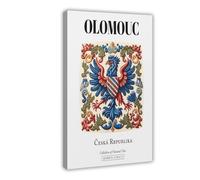 NUIHAGF Olomouc Czech Republic Heraldic Eagle Tile Canvas Poster Wall Art Decor Print Picture Paintings for Living Room Bedroom Decoration 08x12inch(20x30cm)