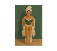 NUIHAGF Reading Ritual - Vintage-Style Bathroom Canvas Poster Bedroom Decor Landscape Office Room Decor Gift 20x30inch(50x75cm)