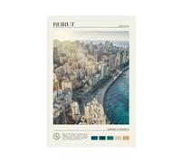 NUIHAGF Real Photo, Beirut Print Canvas Poster Wall Art Decor Print Picture Paintings for Living Room Bedroom Decoration 20x30inch(50x75cm)