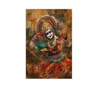 NUIHAGF Traditional Kathakali Dance Art Canvas Poster Bedroom Decor Landscape Office Room Decor Gift 12x18inch(30x45cm)
