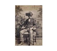 NUIHAGF Victorian Man With Virtual Reality Headset, Photo Print Canvas Poster Wall Art Decor Print Picture Paintings for Living Room Bedroom Decoration 20x30inch(50x75cm)