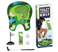 Nuiorfty 1 Set Toilet Golf Practice Toilet Game Includes Putter Balls Putting Green Funny Mini Golf Game for Kids Men Dad Boyfriend Any Restroom