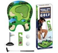 Nuiorfty 1 Set Toilet Golf Practice Toilet Game Includes Putter Balls Putting Green Funny Mini Golf Game for Kids Men Dad Boyfriend Any Restroom