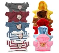 Nuiorfty 10PCS Stuffed Animal Clothes Soft & Comfortable Teddy Bear Clothes and Sweater Cartoon Funny DIY for Stuffed Animals Fit Most 6-8 Inch Bear Toy