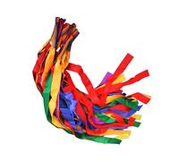 Nuiorfty 12pcs Children Hand Held Dance Ribbon Bright Rainbow Streamer Professional Gym Twirling Tools Professional Rhythmic Ribbon