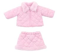 Nuiorfty 18 Inch Doll Clothes Puffer Coat and Skirt Set Girl Doll Clothes Soft Outfit with Realistic Details Style-1