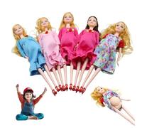 Nuiorfty 5PCS Pregnant Doll with Baby in Tummy 12" Movable Joint Pregnant Mother for Kids, Dollhouse Accessories