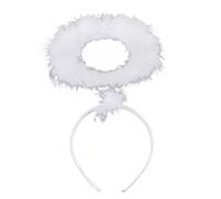 Nuiorfty Angel Headbands Feathers Angel Headband White Hair band Halloween Christmas Costume Accessory Party Accessories for Adult Teens Girls Women 2 Pack (White)