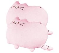 Nuiorfty Car Headrest Pillow, 2PCS Cute Chubby Car Seat Headrest, Comfortable Soft Seat Neck Pillow with Elastic Band, 9.8x7.1 Inch Cat Neck for Driving