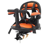 Nuiorfty Child Bike Seat Front Mount 360° Rotating Baby Bike Seat with Adjustable Safety Harness & Soft Padding for Ages 1-6 Up to 50kg Black & Orange
