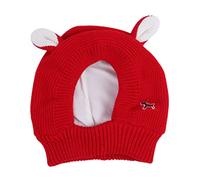Nuiorfty Dog Knitted Hat Cute Pet Earmuffs Noise Protection Ear Wrap Hoods Quiet Ears Hat for Dogs Red