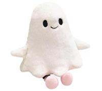 Nuiorfty Ghost Plush 12 Inch Cute Soft Halloween Plush Smile Ghost Stuffed Animal with Hand and Leg Throw Pillow