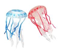 Nuiorfty Jellyfish Figurine 2Pcs 2 Color Realistic Jellyfish Detailed & Educational Toy Fish for Kids Decorative PVC Sea Animal Figurines for Home, Preschool, Kindergarten
