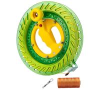 Nuiorfty Kite String with Reel and Lock, 8.7 Inch Kite Reel Winder with 765 Yard Anti-Winding Cord, Portable String Line Spool for Outdoor, Green