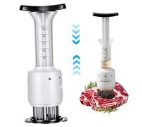 Nuiorfty Marinade Injector 2-in-1 Meat Injectors for Smoking with Stainless Steel Needles Meat Tenderizer Tool for Beef Lamb Chicken Turkey Fish