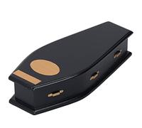 Nuiorfty Mini Coffin 7inch 1:12 Scale Openable Wooden Miniature Coffin with Side Handle DIY Decorative Halloween Miniatures for Dollhouse, Halloween Village