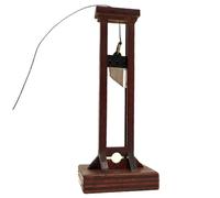 Nuiorfty Mini Guillotine, Wooden Guillotine Gallows Prison Cage Model Miniature Toy Soldiers Action Figures Accessories