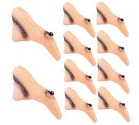 Nuiorfty Nose 10Pcs Funny & Realistic Free Size Prosthetic Nose for Adults and Kids Latex Halloween Props for Cosplay, Stage, Costume, Witch