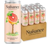 Nuisance Drinks - Pink Grapefruit & Basil | Premium Botanical Soft Drinks | Natural Flavours- Low Calorie - Vegan - Gluten Free - Zero Artificial Sweeteners | 12 x 250ml cans