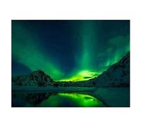 NUISX Stamped Cross Stitch Kits Northern Lights Pattern Handmade Cross Stitch Kits 11Ct 40X50Cm Stamped Cross Stitch Kit Pattern Pre-Printed Fabric Home Decor