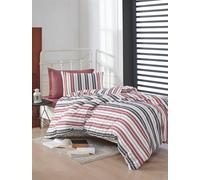 Nuit Des Rêves Claret Red XL Quilt Cover Set (155 x 200 cm), 70% Cotton/30% Polyester, Machine Washable, Button Closure, Includes 1 Pillowcase (80 x 80 cm), Elegant & Cosy Bedding