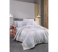 Nuit Des Rêves Double Quilt Cover Set (200 x 200 cm), 65% Cotton/35% Polyester, 2 Pillowcases (80 x 80 cm) | Machine Washable, 127 Thread Count, Stylish Colours