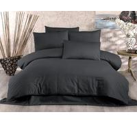 Nuit Des Rêves Double Quilt Cover Set (DE), Anthracite, 200 x 200 cm Duvet & 2 x 80 x 80 cm Pillowcases | 80% Cotton, 20% Polyester, 229 Thread Count | Machine Washable