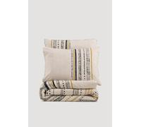 Nuit Des Rêves Elegant Ranforce Single Quilt Cover Set, 135 x 200 cm, 100% Cotton, Black/White/Gold, Machine Washable, Button & Envelope Closure, Stylish & Comfortable, Twin