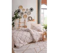 Nuit Des Rêves Single XL Quilt Cover Set (155 x 200 cm), Brown, 65% Cotton/35% Polyester, Machine Washable, 120 Thread Count, Button & Envelope Closure, Cosy & Stylish Bedding