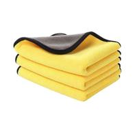 Nuit Premium Car Microfibre Cleaning Towels, Dual-Sided Ultra Absorbent Large Drying Cloth 40 x 40cm 3pcs 600gsm, Polishing Waxing