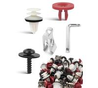 NuIth 61PCS T30 Engine Splash Shield Guard Screw Nut Kit & Door Trim Panel Retainer Clip for Ford Focus/Escape/Explorer/Fusion Car Undertray Cover Screw Bolt Nut Clip W713297-S300 Upper Trim Retainer