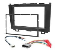NuIth Double DIN Radio Dash Kit W/Radio Wire Harness for Honda CRV 2007-2011, Aftermarket Radio Dash Stereo Mounting Installation Trim Bezel Bracket Wire Kits