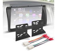 NuIth Double DIN Radio Installation Dash Kit with Radio Wiring Harness for Toyota Corolla, Aftermarket Radio Dashboard, Stereo Installation, Trim, Bezel, Bracket, Wire Kits
